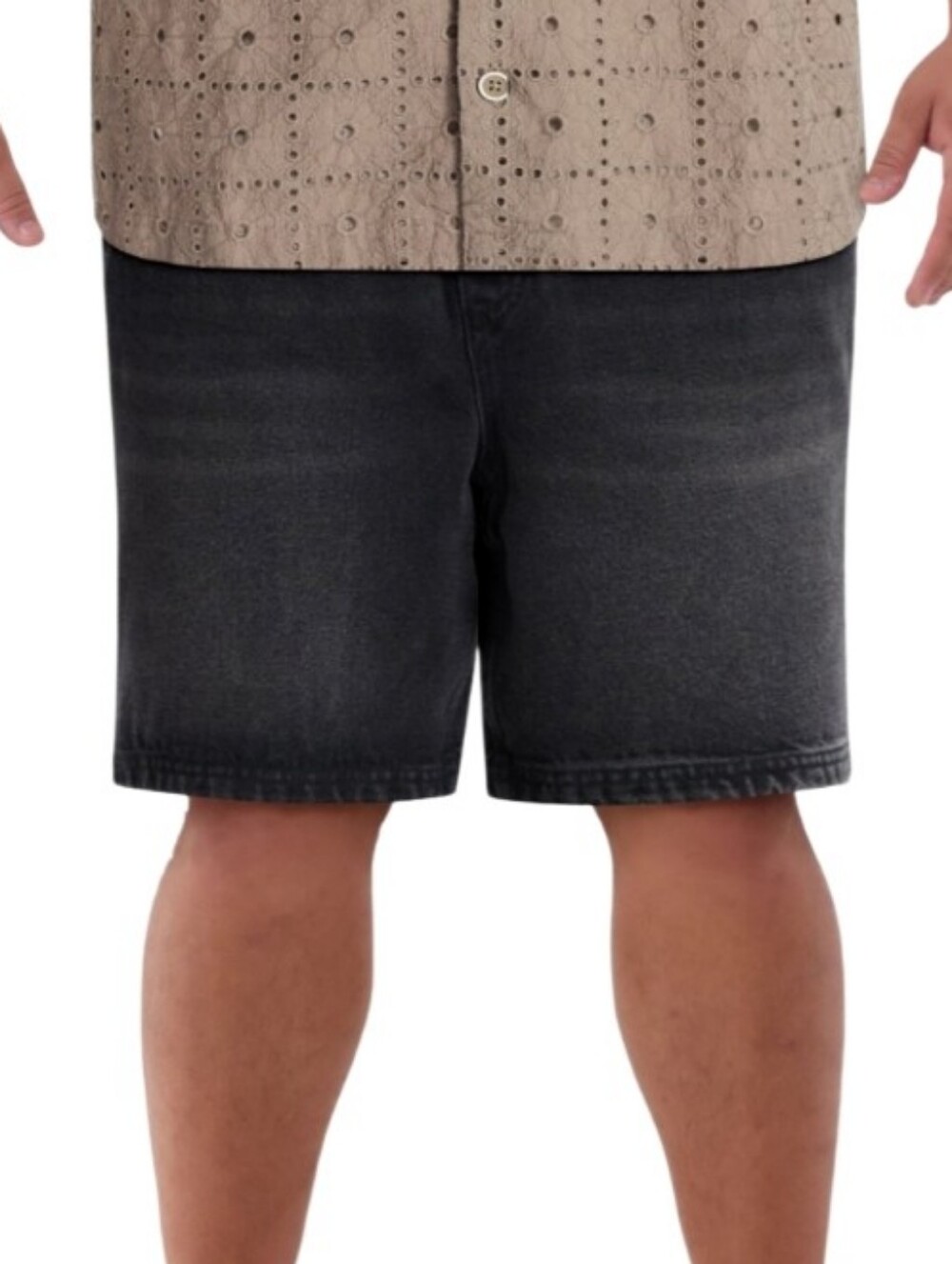 Mens Black Denim Lounge Shorts Sz 3XL Nwt